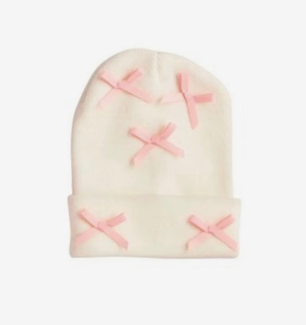 Mudpie Baby Bow Knit Hat