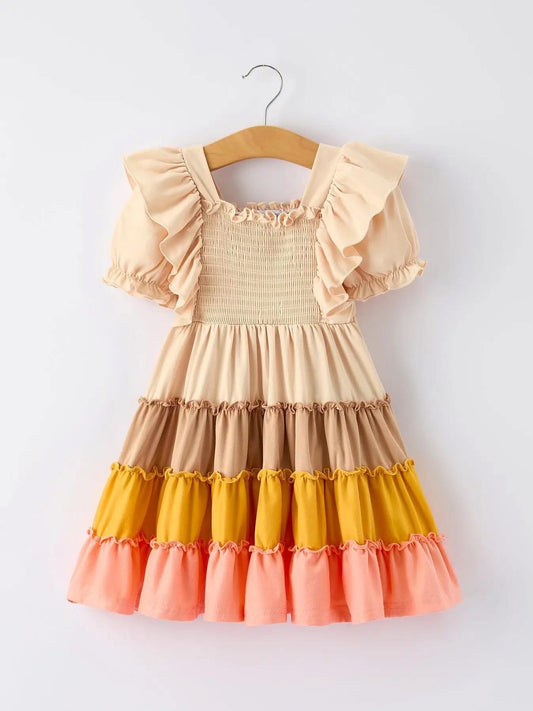 Fall Bohemian Ruffle Dress