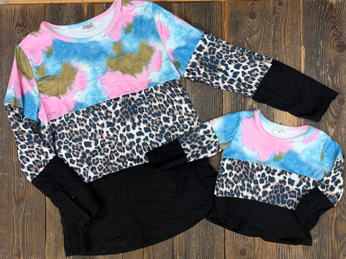Leopard Colorblock LS