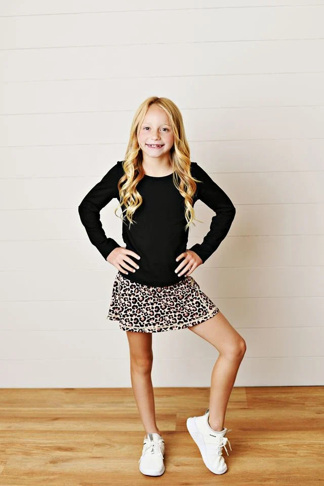 Swoon Kids Leopard Tennis Skirt