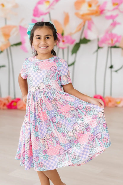 MR Patchwork Princess S/S Pocket Twirl Dress