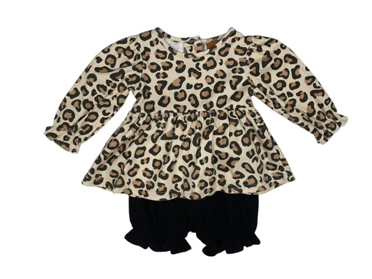 Millie Jay Leopard L/S Bloomer Set