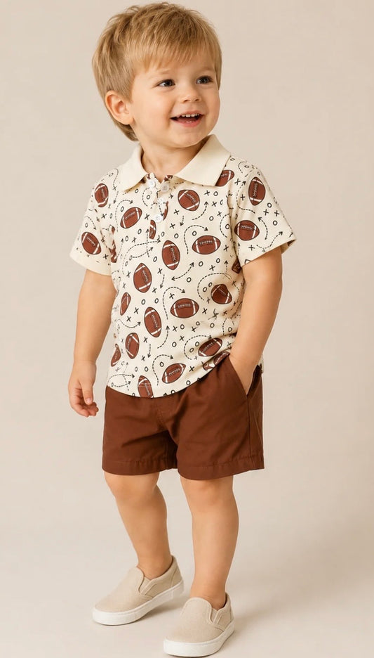 Little Quarterback Polo Set