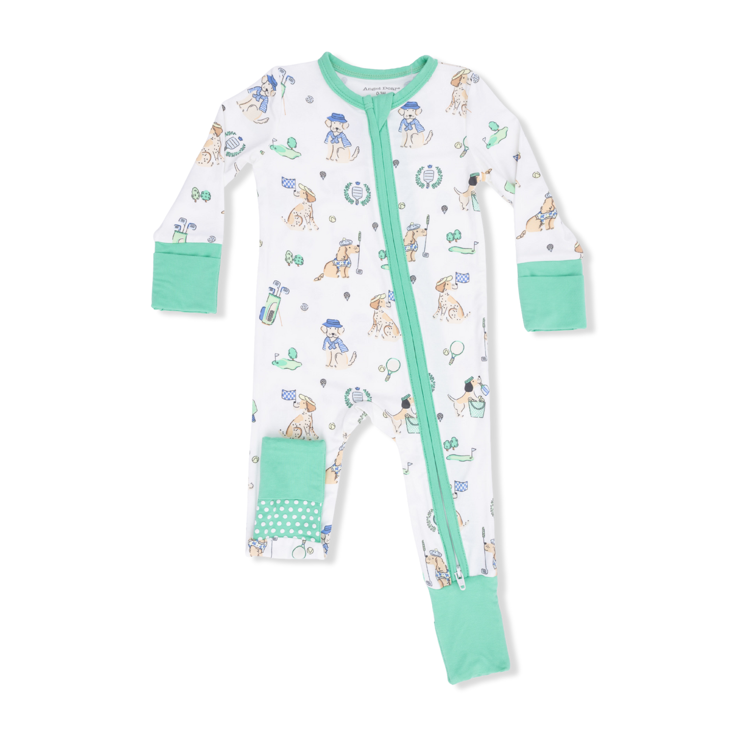Angel Dear Country Club Dogs Neutral Convertible Romper