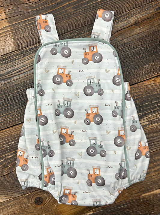 Blue Tractor Short Set