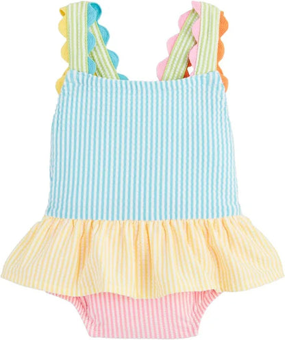 Mudpie Seersucker Ric Rac Swimsuit