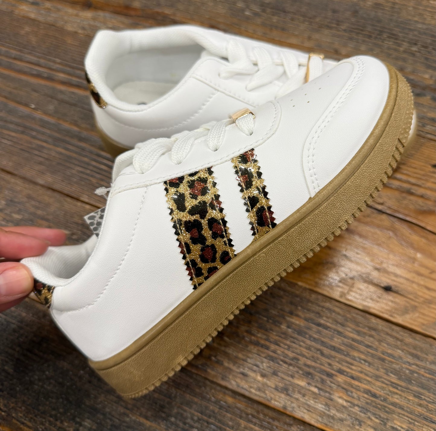 Kensie White Leopard Sneaker