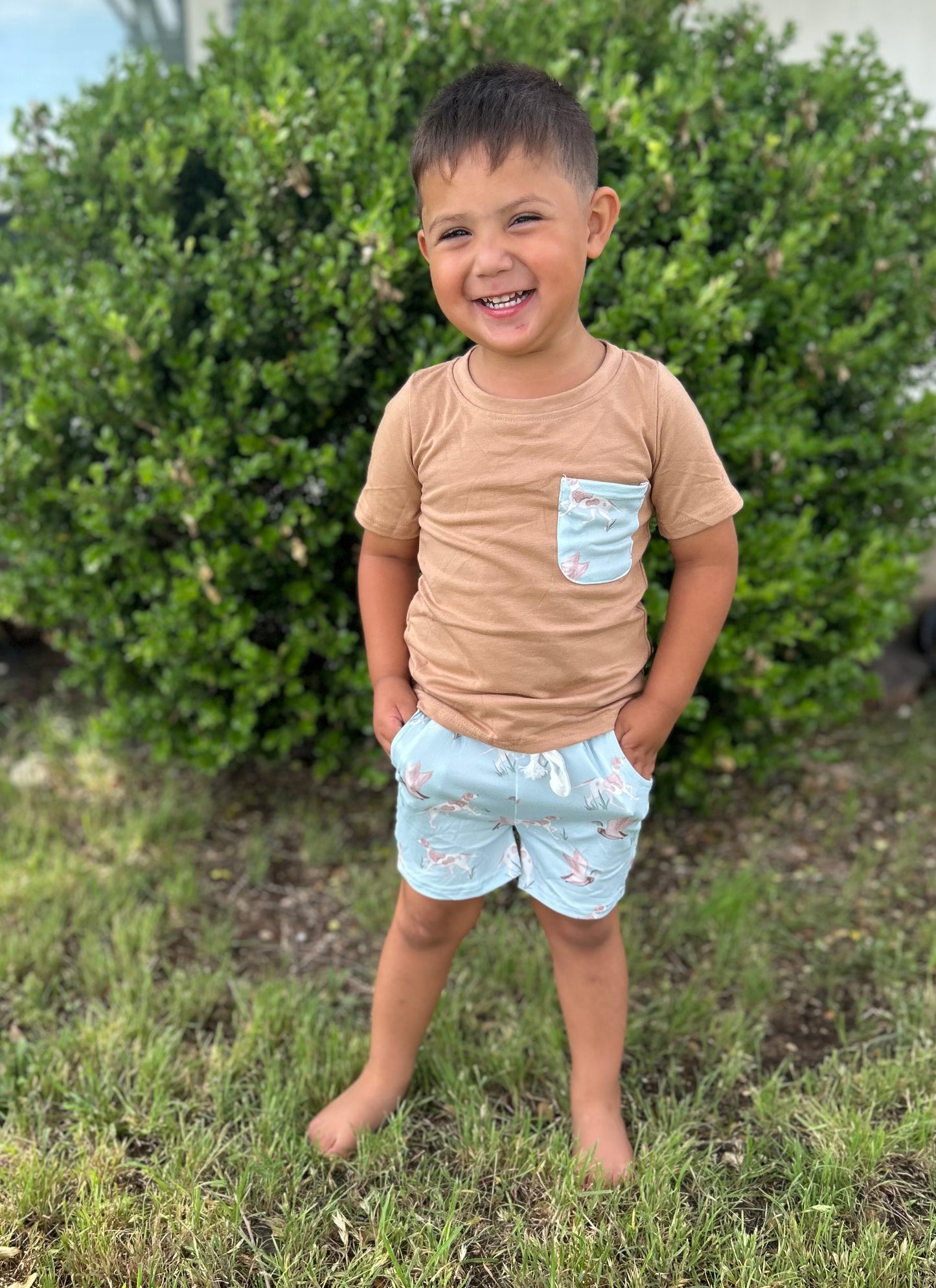 Khaki Duck Season Short Set