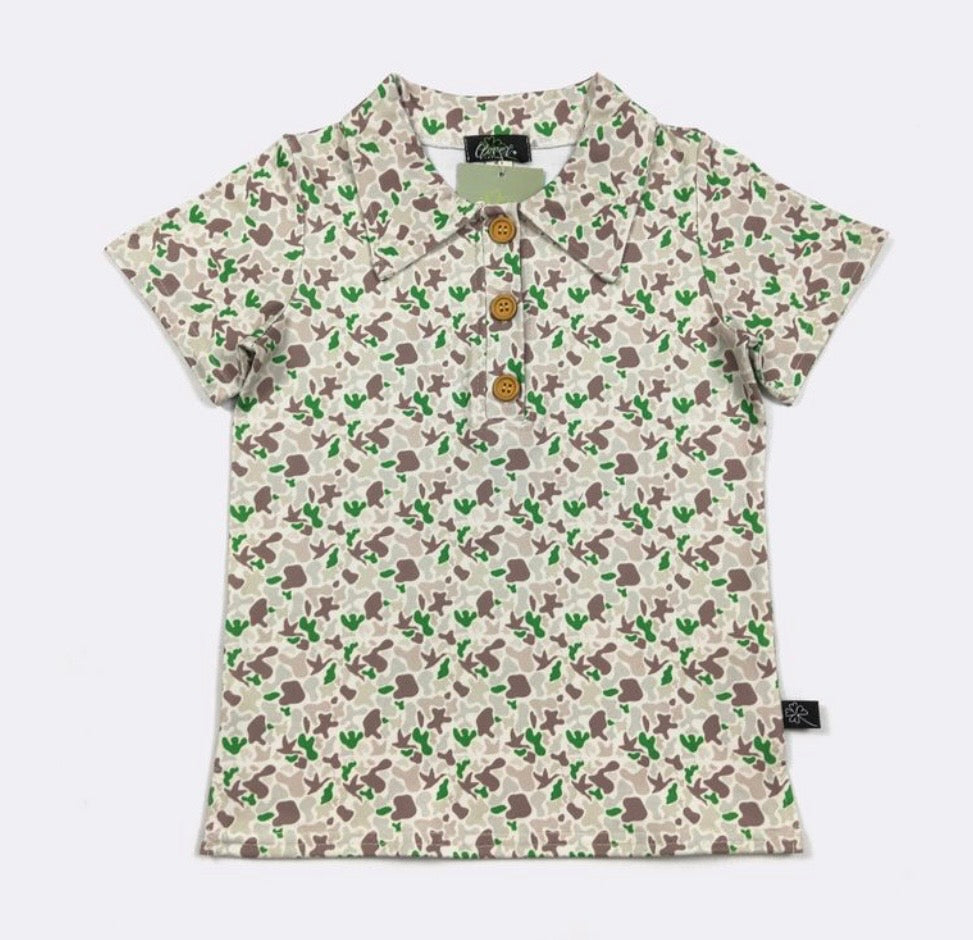 Emerald Camo Polo