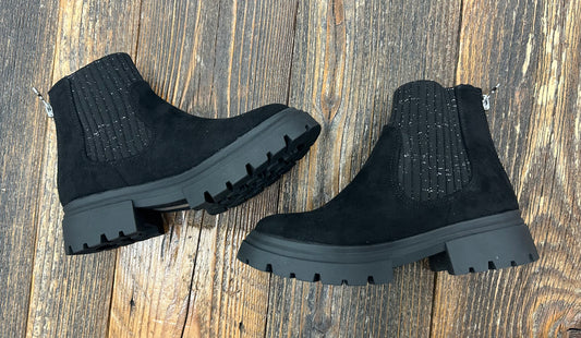 Blowfish Black/Silver Sparkle Booties