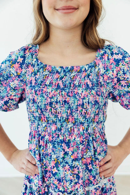MR Darling Daisies Smocked Ruffle Dress