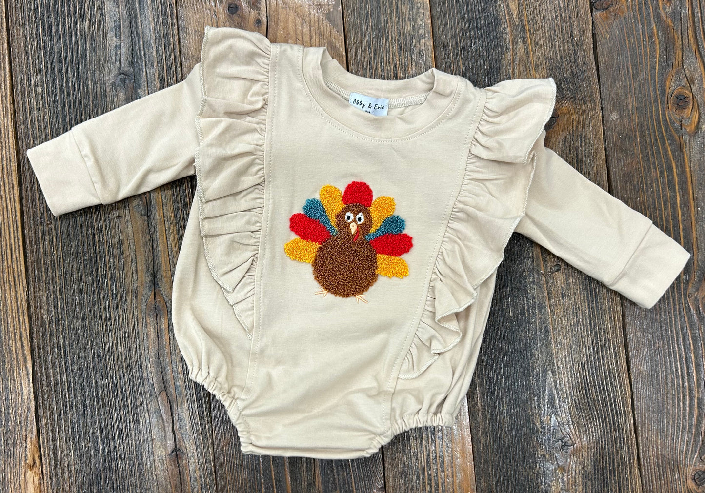 Beige Turkey Ruffle Bubble
