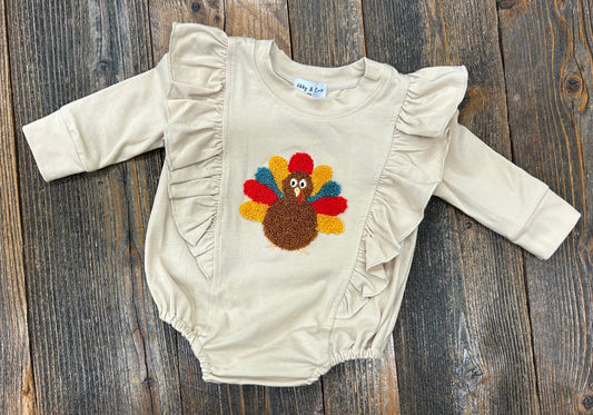 Beige Turkey Ruffle Bubble
