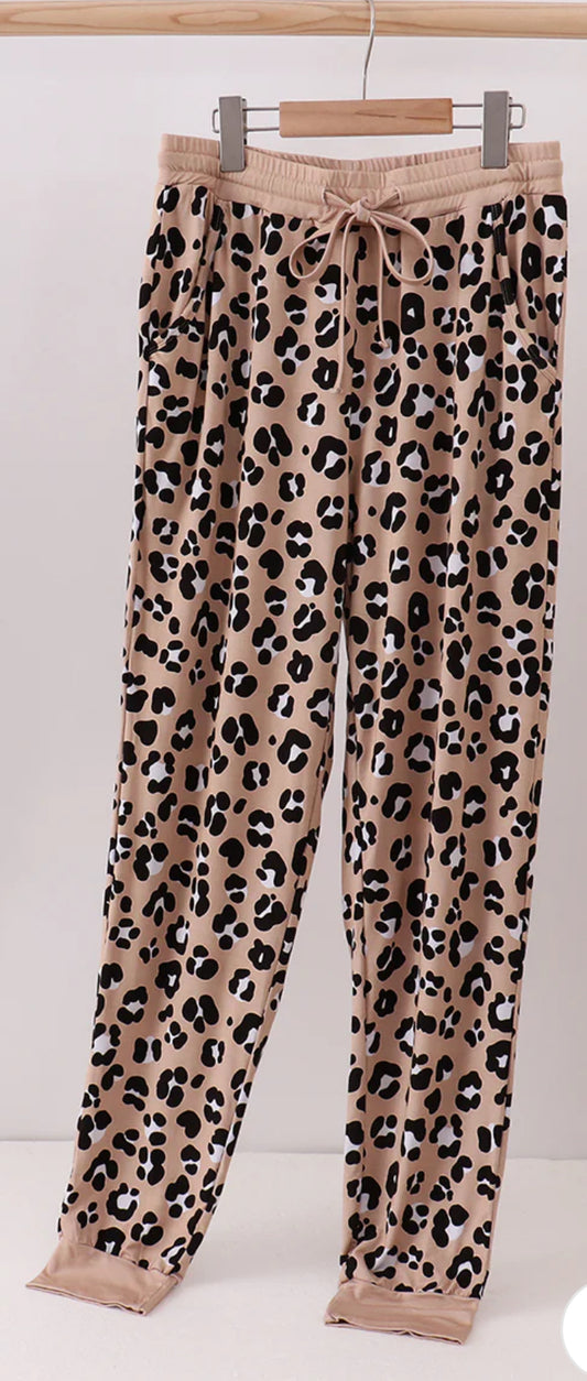 Leopard Bamboo Adult Lounge Pants