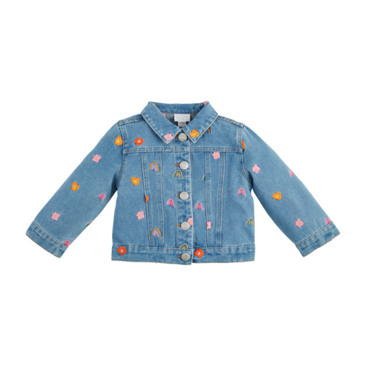 Mudpie Floral Embroidered Jacket