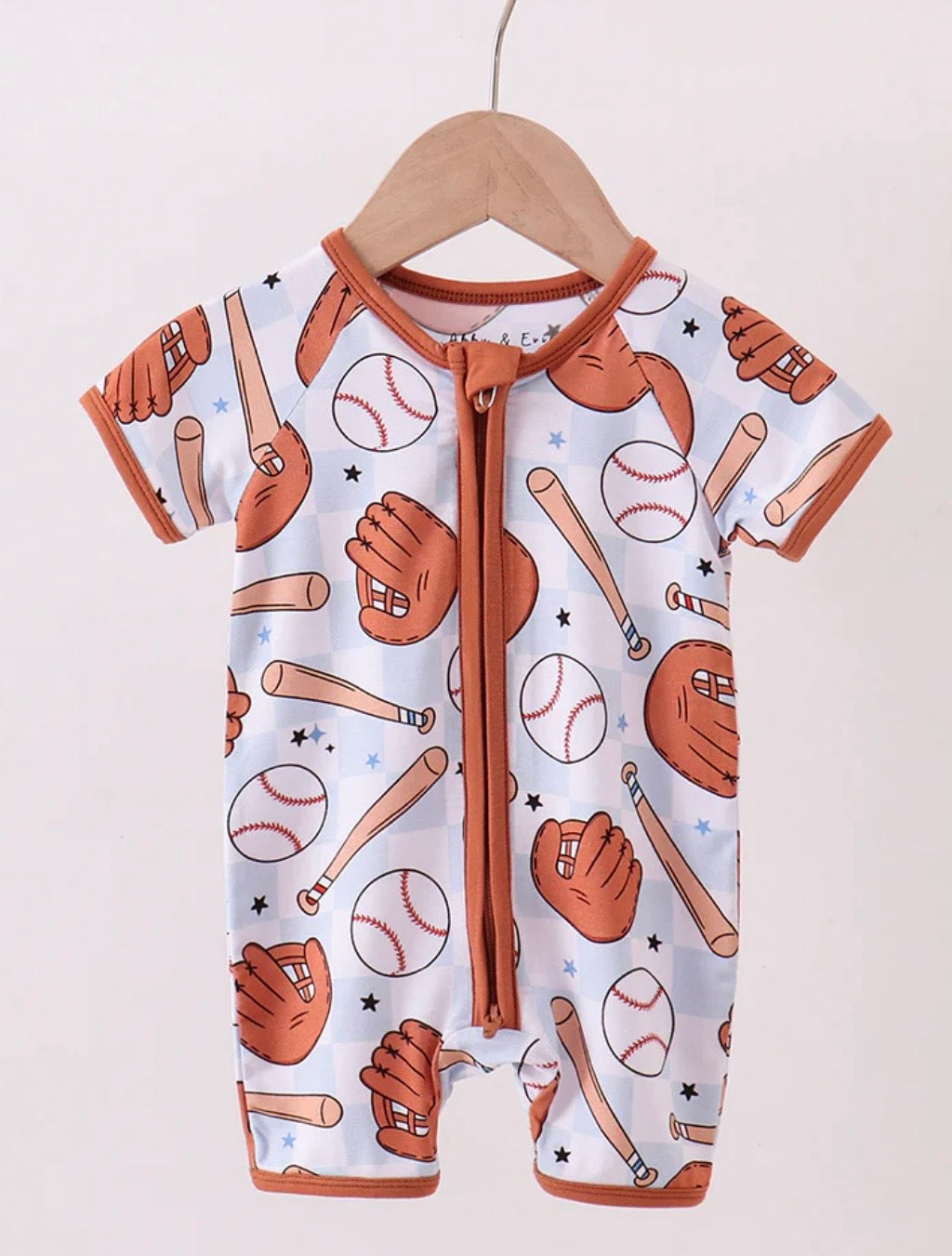 Baseball Bamboo Romper