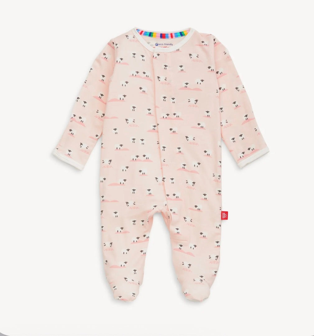 Magnetic Me Baa Baa Baby Pink Modal Magnetic Footie