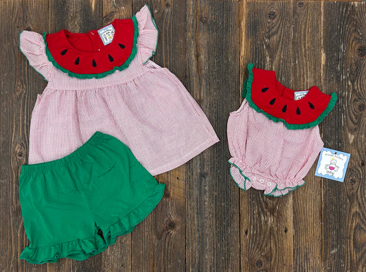 Three Sisters Watermelon Short Set