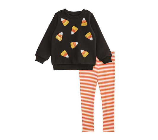 Mudpie Candy Corn Sweatshirt & Legging Set