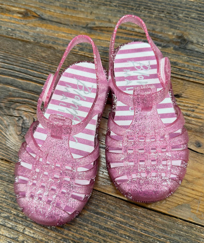 Blowfish Pink Sparkle Jelly Sandal