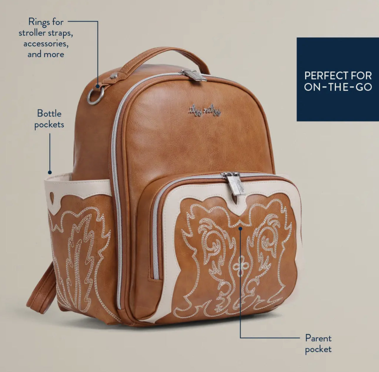 Itzy Ritzy Nash Saddle Itzy Mini Plus Diaper Bag