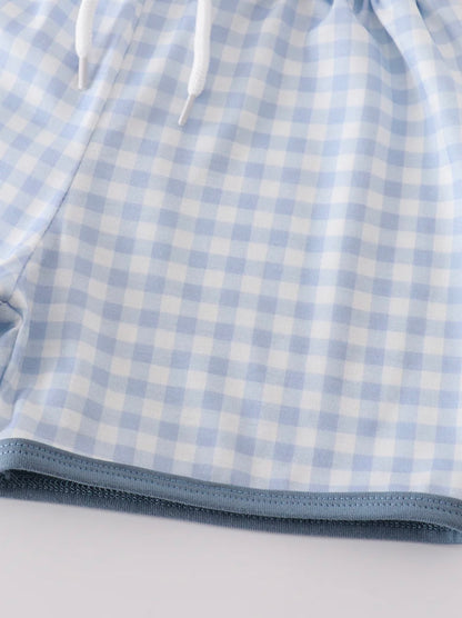 Blue Golf Smocked Set