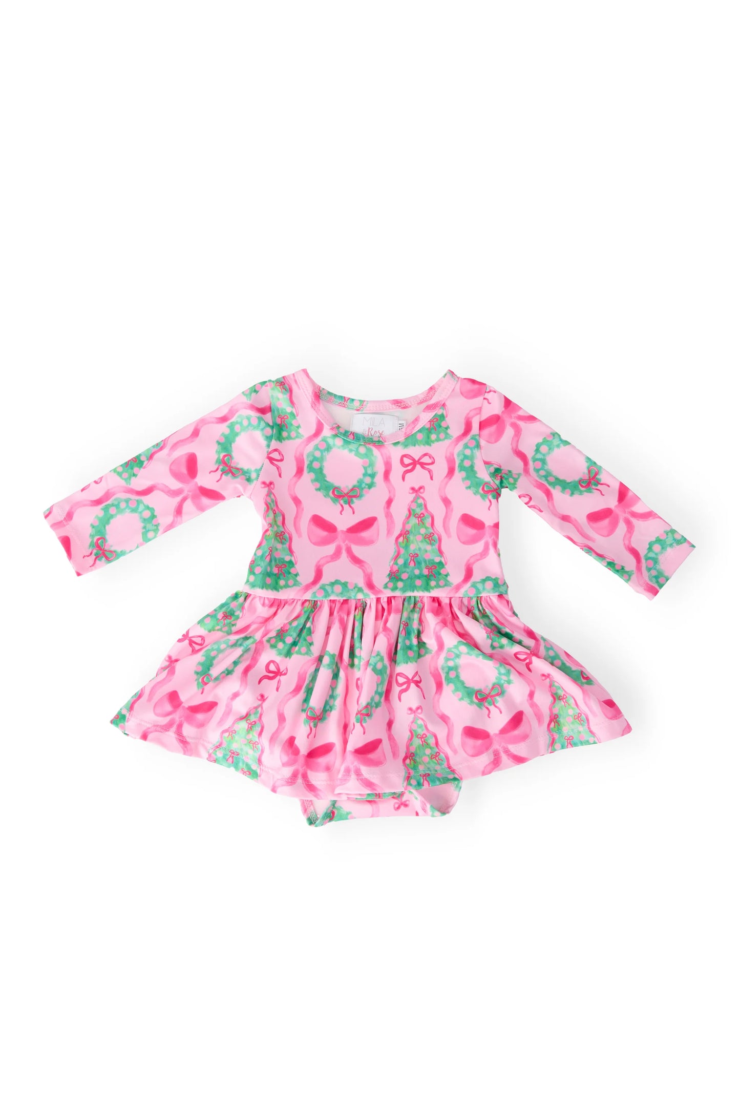 MR Jingle Bows L/S Twirl Bodysuit