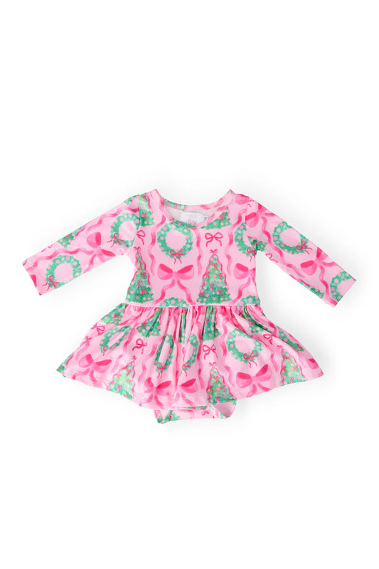 MR Jingle Bows L/S Twirl Bodysuit