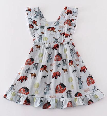 Farm Muslin Ruffle Dress