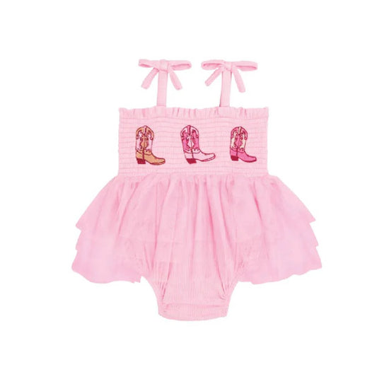Mudpie Boots Tutu Crawler