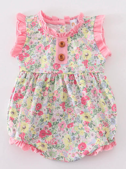 Pink Floral Ruffle Bubble