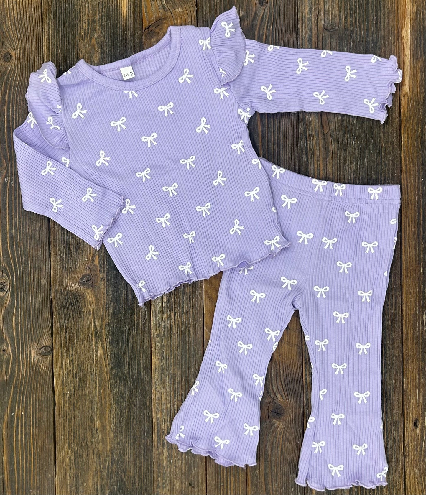 Bow Ribbed Jogger Set