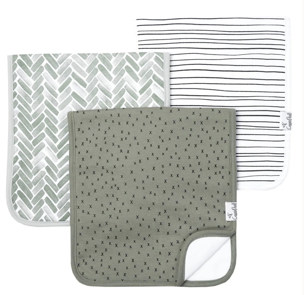 Copper Pearl Burp Cloths