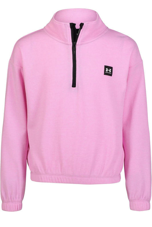 Under Armour Pink Dawn Waffle Quarter Zip Pullover