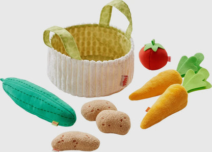 Vegetable Basket Plush Play Food