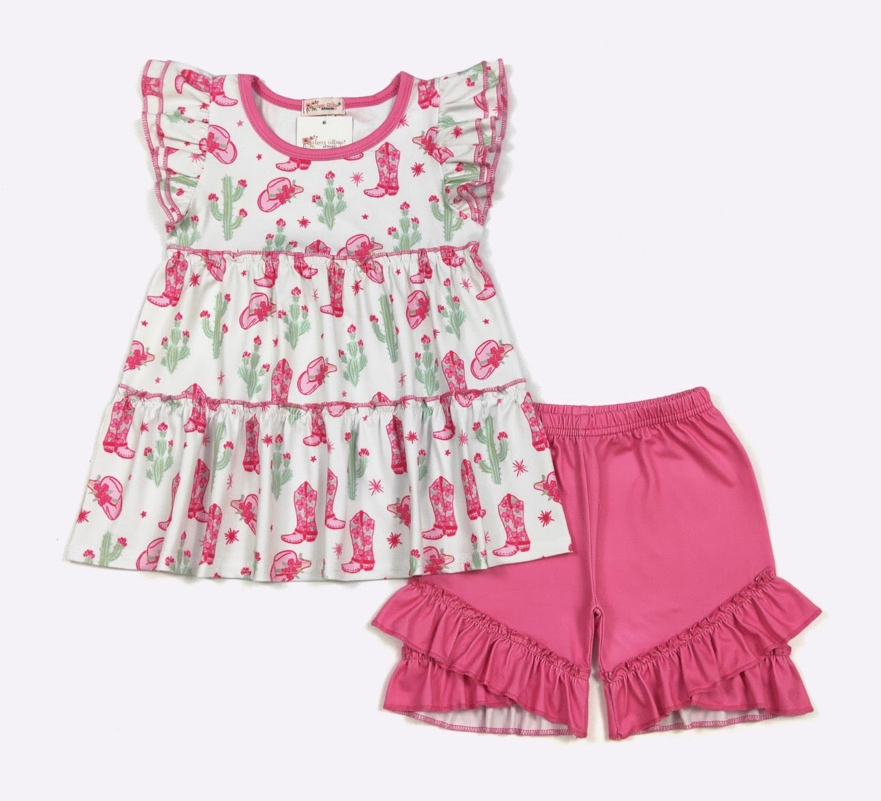 Pink Cactus Blossom Short Set