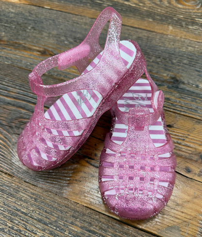 Blowfish Pink Sparkle Jelly Sandal