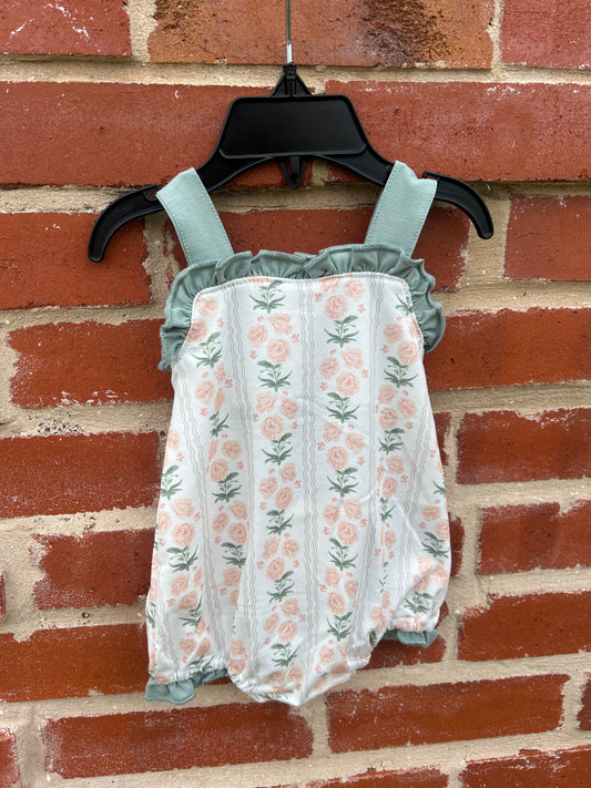 Sage Floral Ruffle Bubble