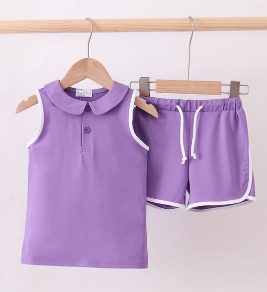 Purple Active Short Set