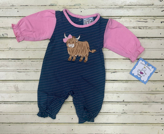Three Sisters Highland Cow Girls Romper