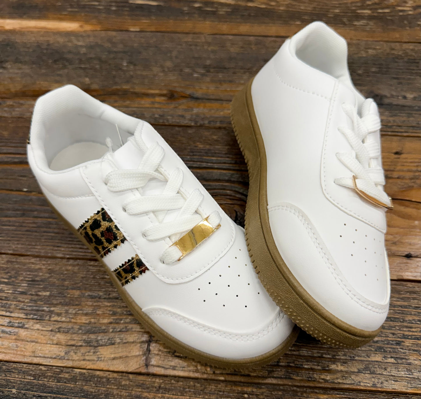 Kensie White Leopard Sneaker