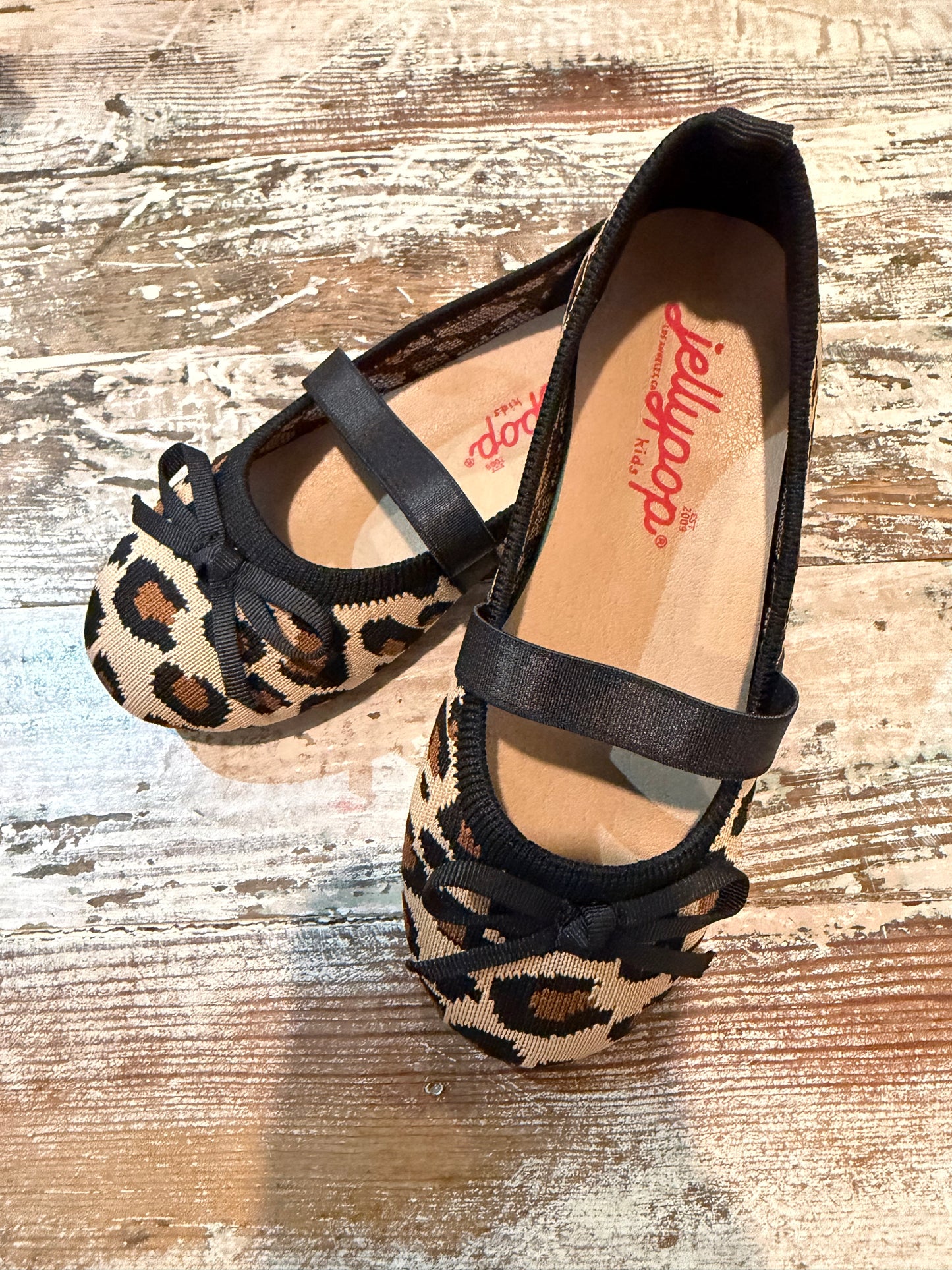 JellyPop Darania Leopard Knitted Slip On