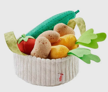 Vegetable Basket Plush Play Food