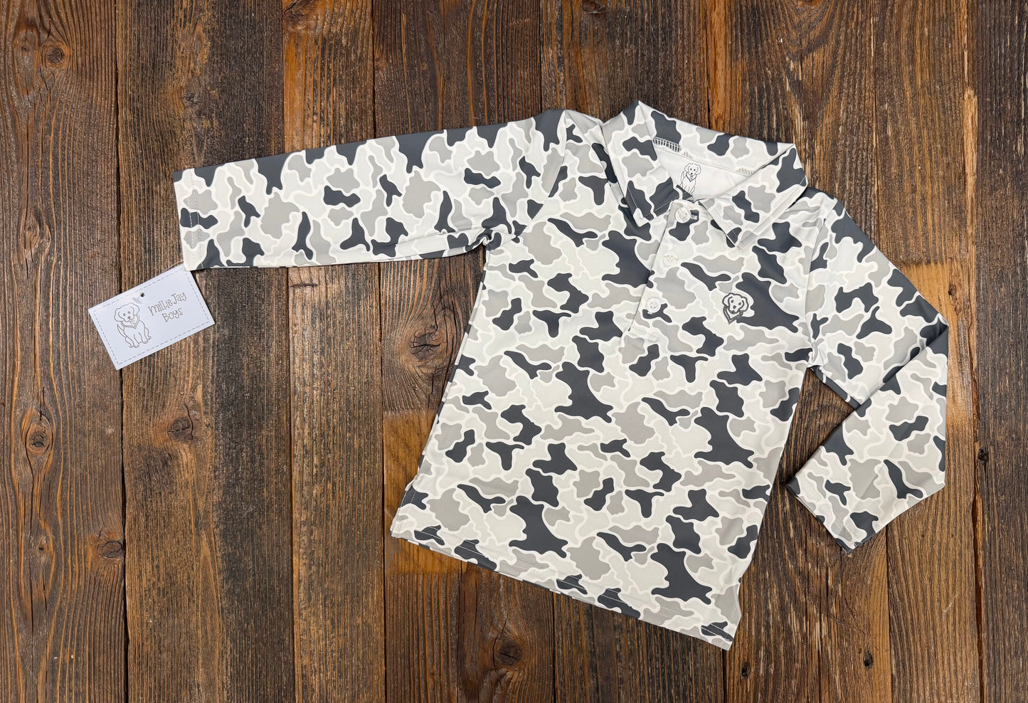Millie Jay Damian LS Shirt - Grey Camo (643)