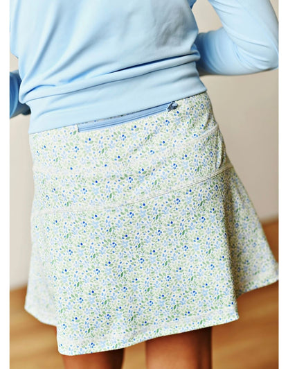 Swoon Active Blue Floral Tennis Skirt