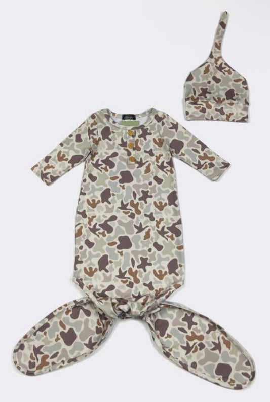 CC Muted Camo Knotted Gown