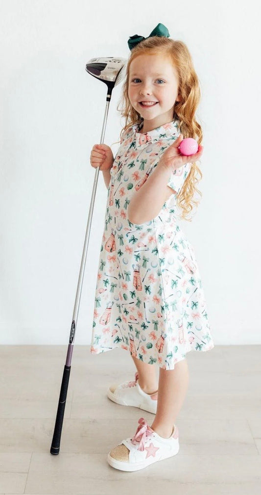 M&R Birdies & Bows S/S Polo Dress