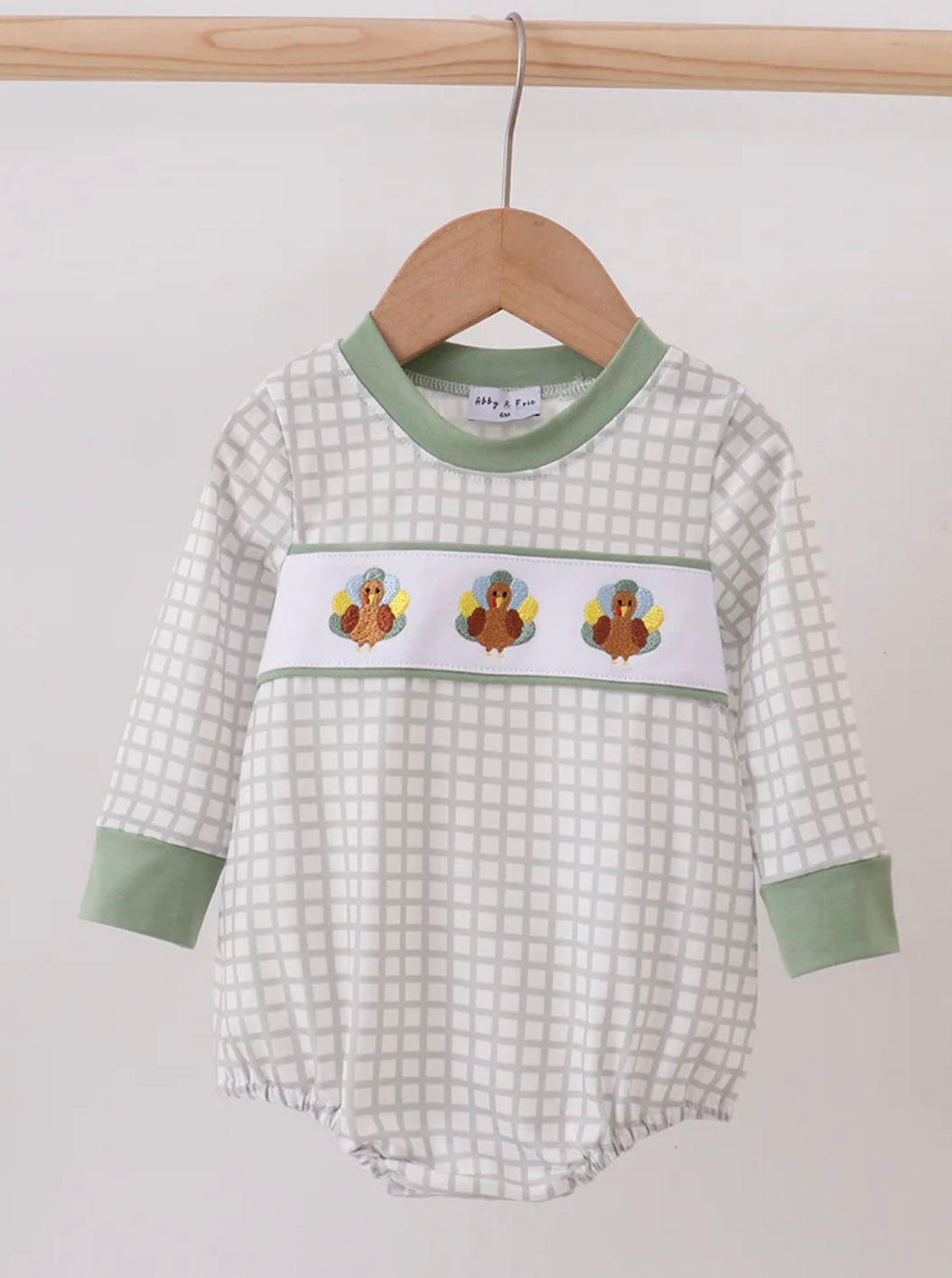 Sage Turkey Embroidery Bubble