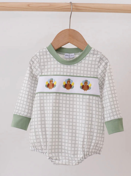 Sage Turkey Embroidery Bubble