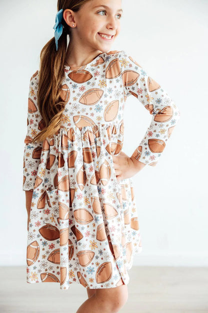 MR Football Friday L/S Twirl Dress